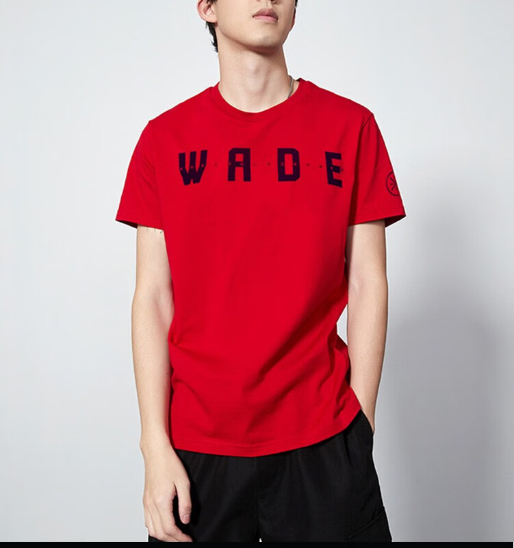 李宁短袖t恤男韦德系列棉夏圆领宽松透气跑步健身服运动短袖上衣ahsp