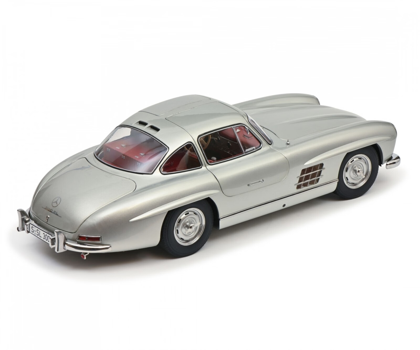 舒克schuco 1:12 奔驰300sl w198 鸥翼门 合金汽车模型收藏车模 银