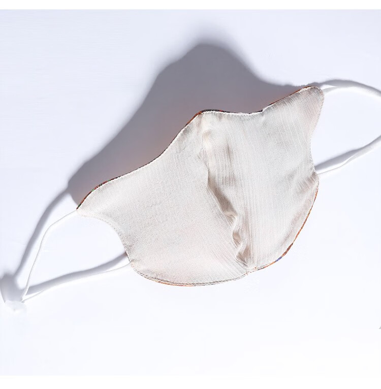 mrduck日本金银丝双层真丝口罩女夏天舒适透气防尘易呼吸薄款桑蚕丝