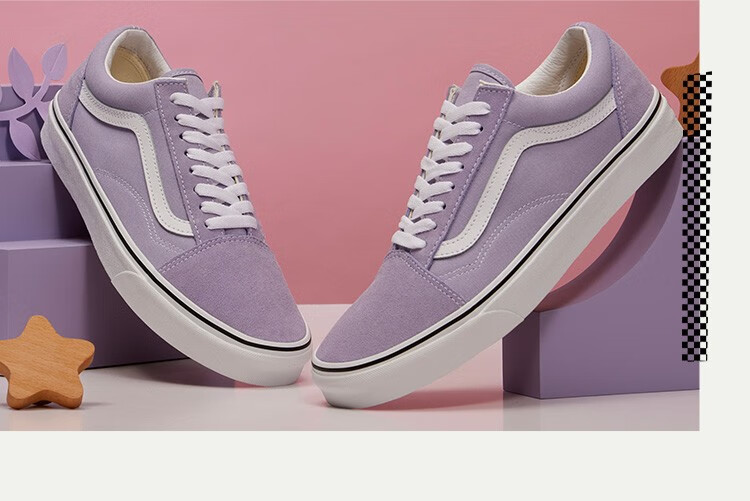 vans范斯官方oldskool香芋紫色春夏男鞋女鞋板鞋运动鞋浅紫色35