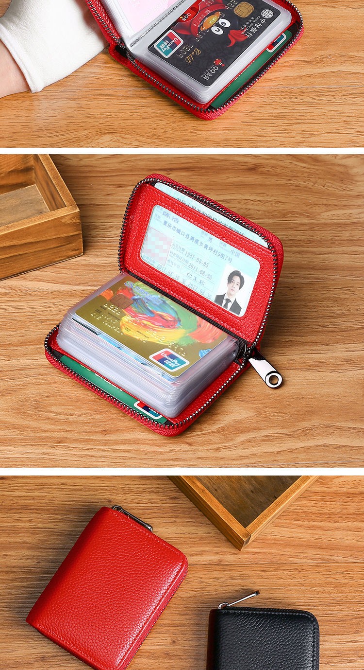 途尊卡包女网红防消磁证件卡套银行卡夹装卡包小卡包多卡位防盗黑色