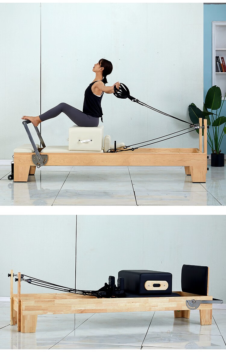 滑动床家用多功能平床私教馆可折叠瑜伽床 【榉木澳版核心床】【图片