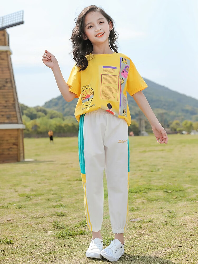 童装女童套装夏装2022新款儿童套装315岁中大童韩版时尚休闲运动短袖