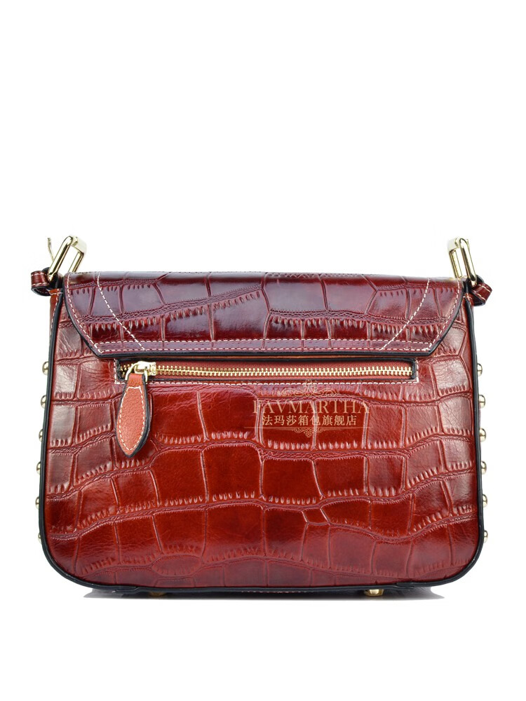 法玛莎品牌包包女小包2020新品潮铆钉时尚百搭斜挎包鳄
