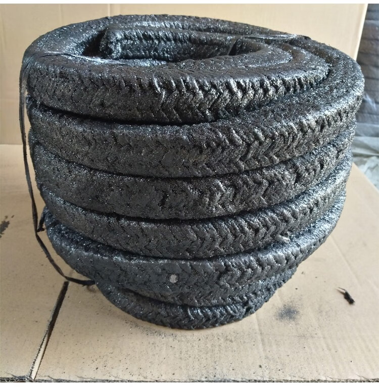 油浸石棉盘根耐磨高温石棉侵石墨盘根绳水泵填料密封橡胶石棉盘根