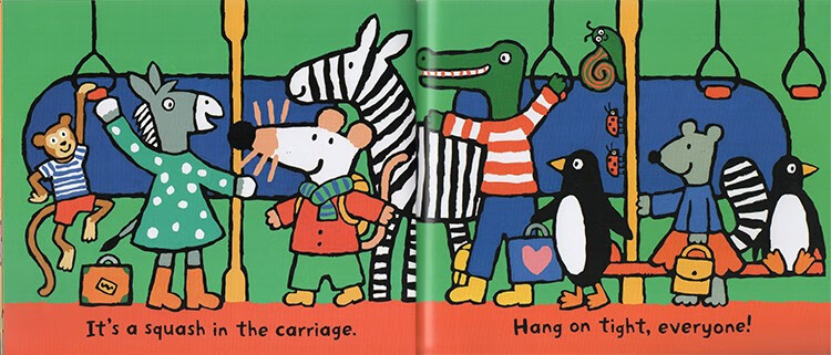 英文原版 maisy goes to the city 小鼠波波进城 儿童启蒙认知图画