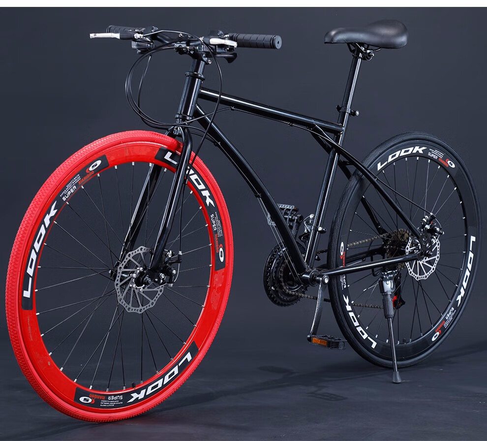 菲斯顿死飞自行车26寸倒刹碟刹变速单速30/60刀圈男女款真空胎公路