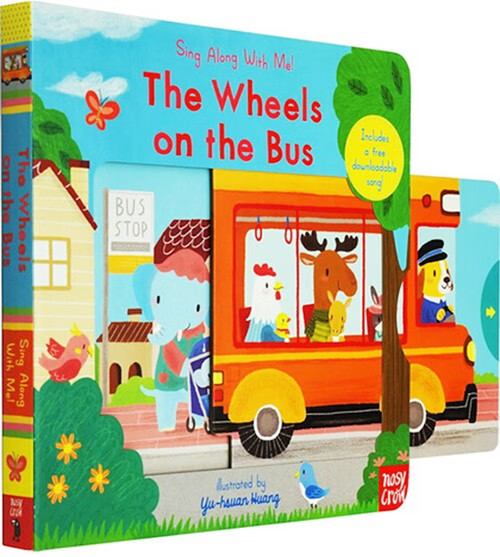 英文原版thewheelsonthebus公车巴士上的轮子童谣机关操作纸板书