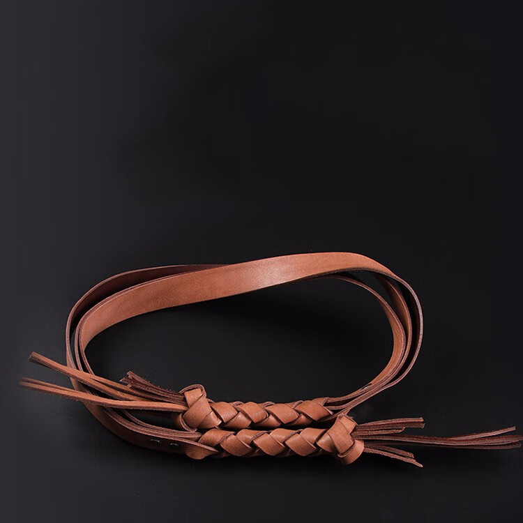 三层摔跤皮条子皮抖皮子手工编织摔跤训练跤抖皮条 少年-二尺四(身高