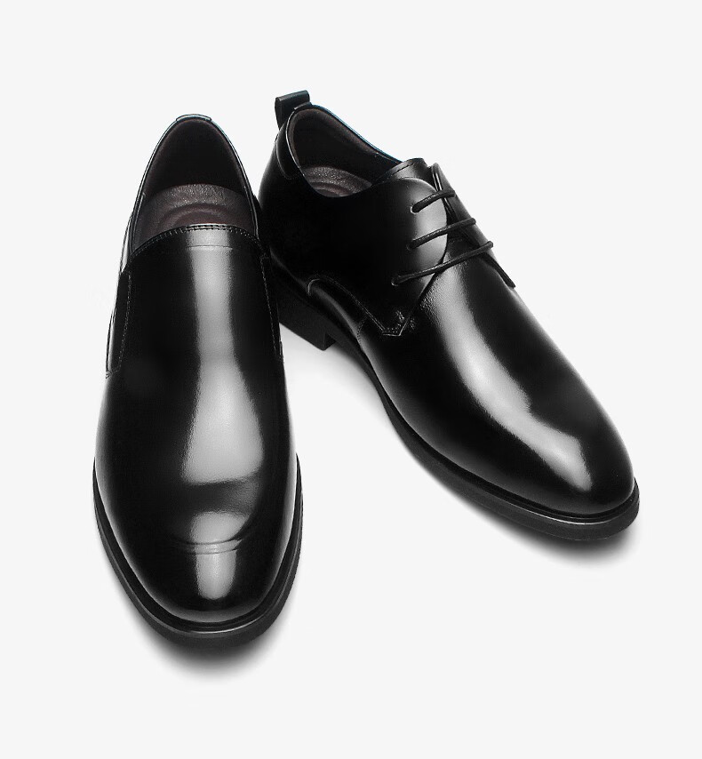 高哥内增高鞋男8cm隐形增高皮鞋男6cm商务男士新款新郎结婚鞋系带gw