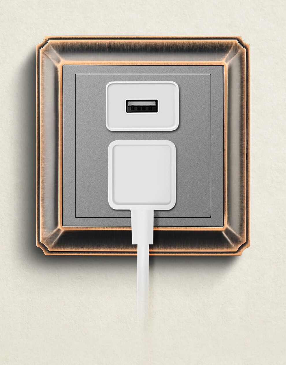 卡西诺kxn开关插座面板古铜色锌合金材质仿古铜别墅家用复古开关插座