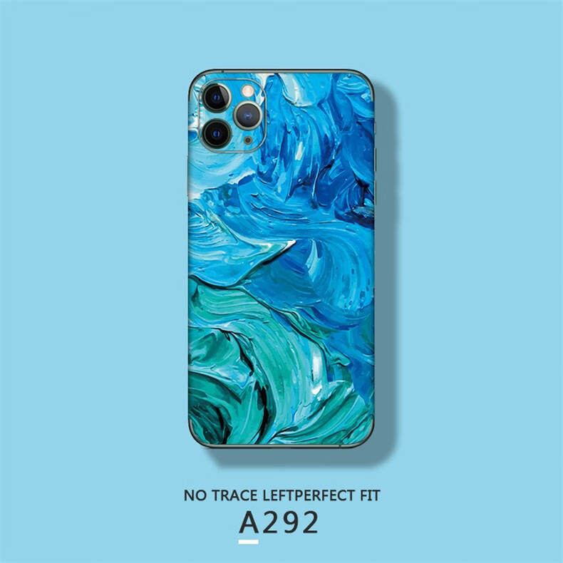 膜11promax背膜背贴iphone78plus彩膜包边xr后背贴纸a294留言手机型号