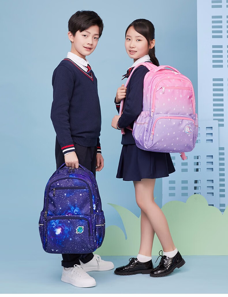 卡拉羊中学生书包初中儿童36年级小学生背包大容量多隔层男生女生书包