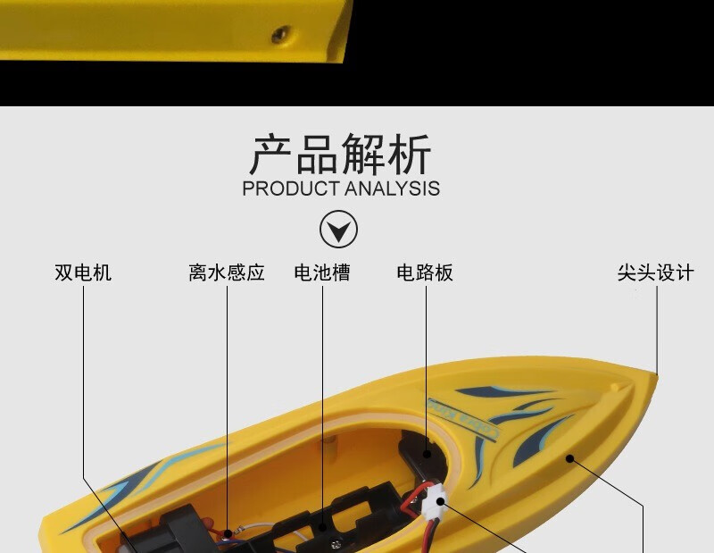 遥控船高速快艇儿童电动玩具24g高速赛艇夏天水上游船快艇男孩成人小