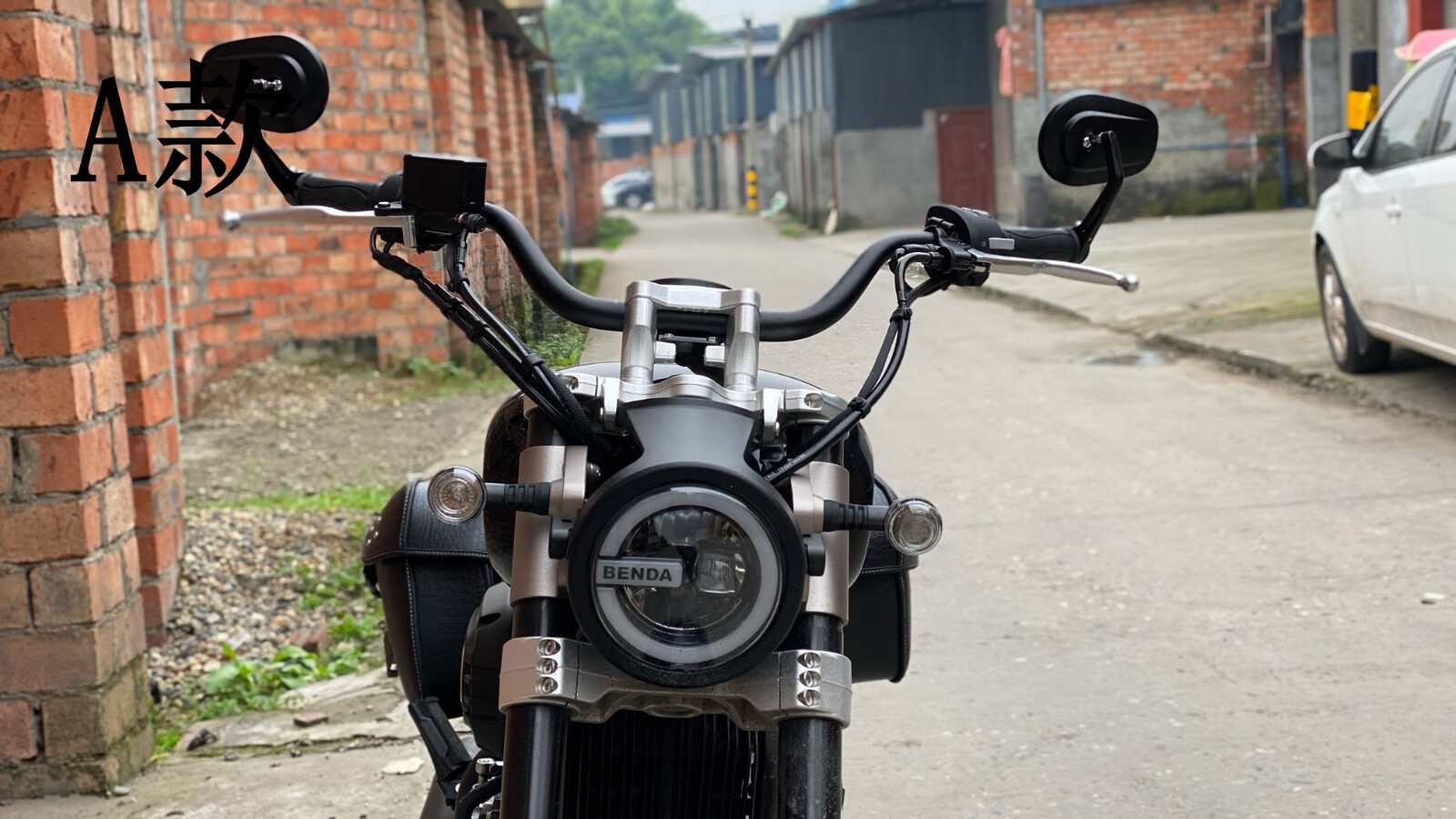 适用于金吉拉300专用无损安装高把改装28mm变径车把加厚龙头小雁把小