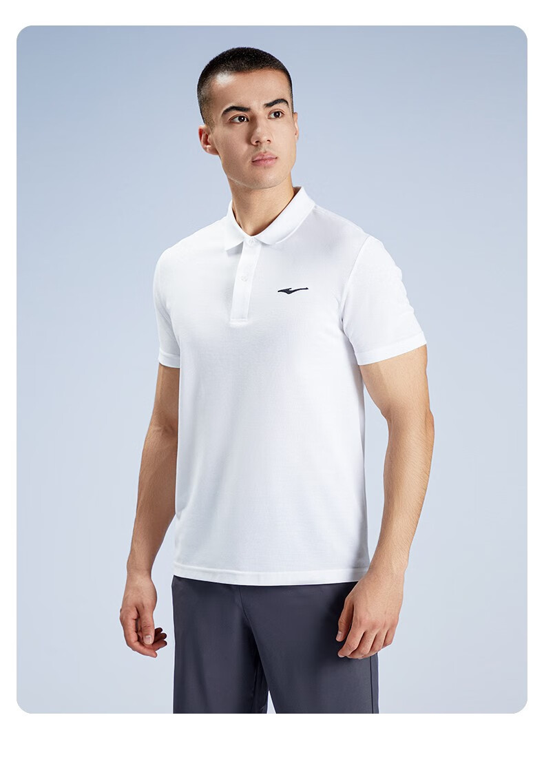 鸿星尔克官方旗舰运动t恤男2022夏季新款纯色简约透气舒适百搭时尚