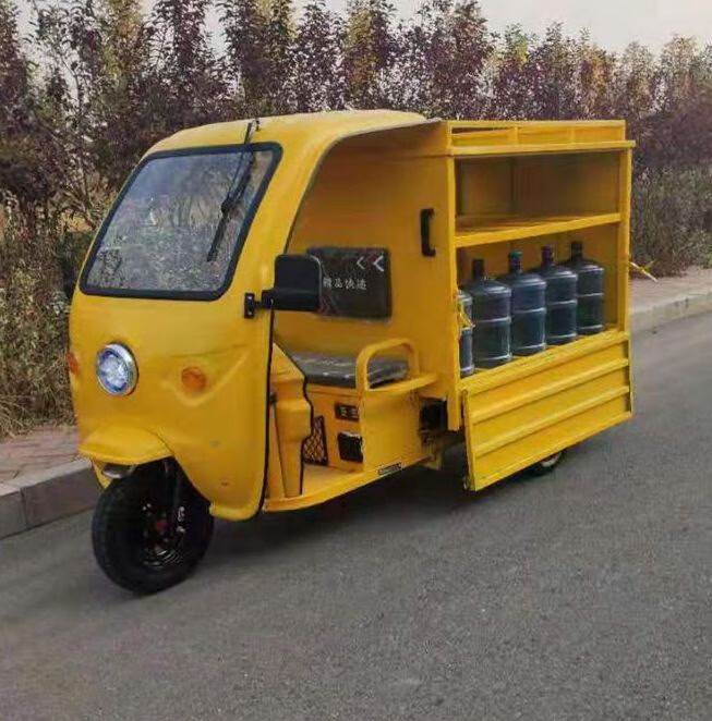 电动送水专用三轮车 快递载重王三轮车 水桶载货车 家用电动三轮车
