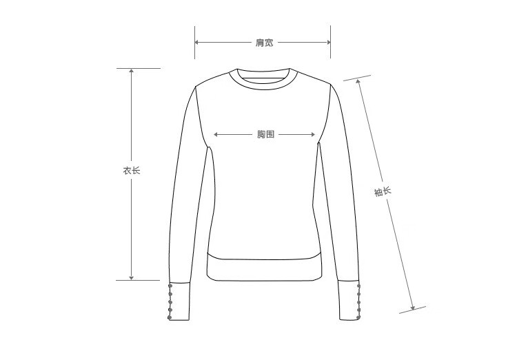 哥弟女装2021秋冬新款金属扣圆领纯羊毛衫女针织衫内搭毛衣打底衫a