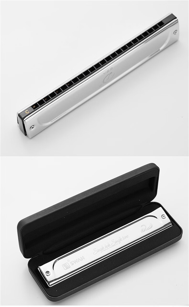 天鹅追梦人24孔单排孔单音口琴高级成人学生用进阶专业演奏级乐器免费