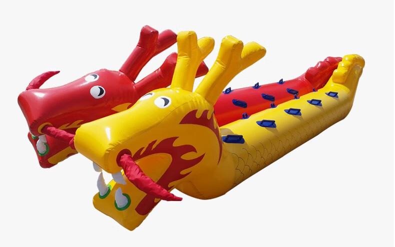 趣味运动会道具充气旱地龙舟毛毛虫亲子户外团建端午竞速游戏器材成人