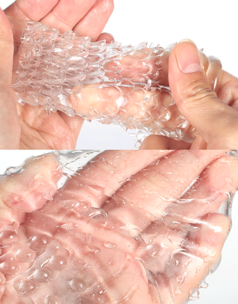 带刺震动凸点刺激型大颗粒阴茎经套物理加厚加长加粗情趣套套粗大锁精