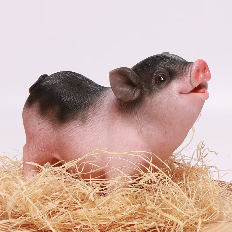 可爱小猪摆件巴马香猪庭院装饰品花园装饰动物摆件猪动物桌面摆件