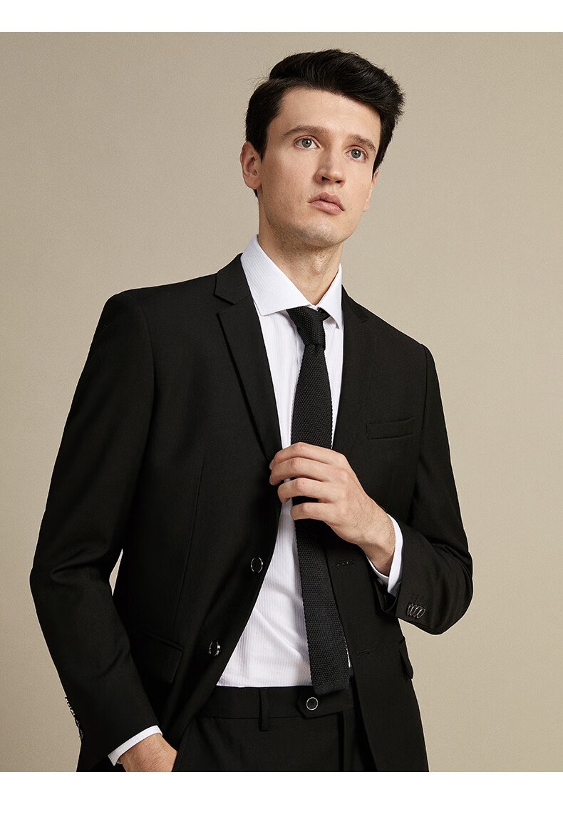 guderian 新郎西服套装男士结婚礼服韩版修身职业正装伴郎服装小西装