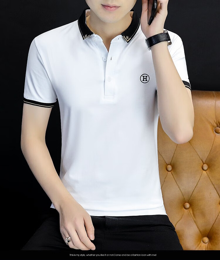 突击者短袖t恤男夏季新款运动t恤衫潮流polo翻领修身t恤衫衣服男装