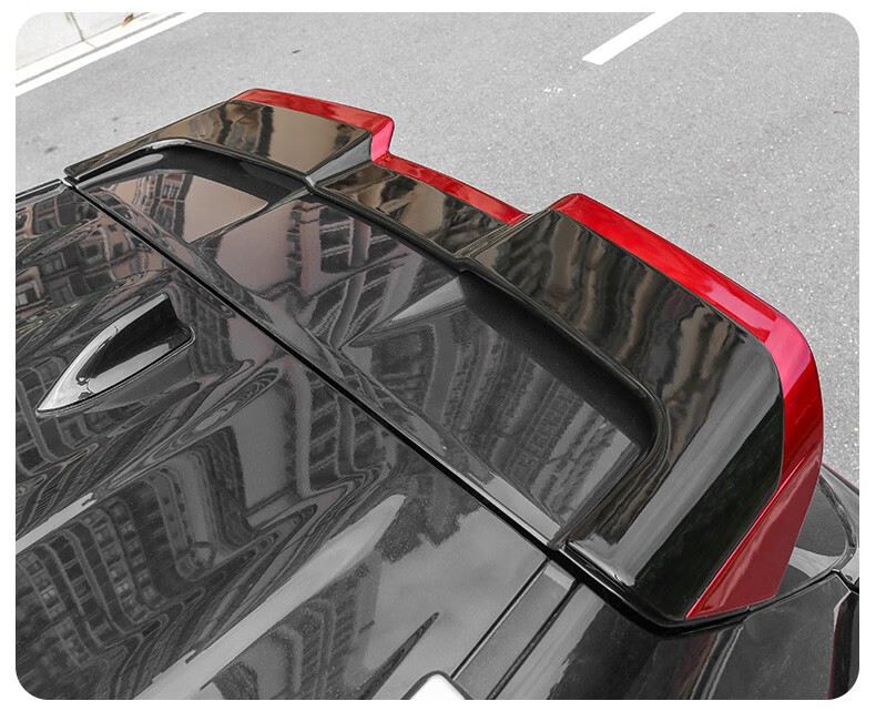 适用22款新汉兰达改装尾翼丰田皇冠陆放专用顶翼中翼侧翼黑武士 新