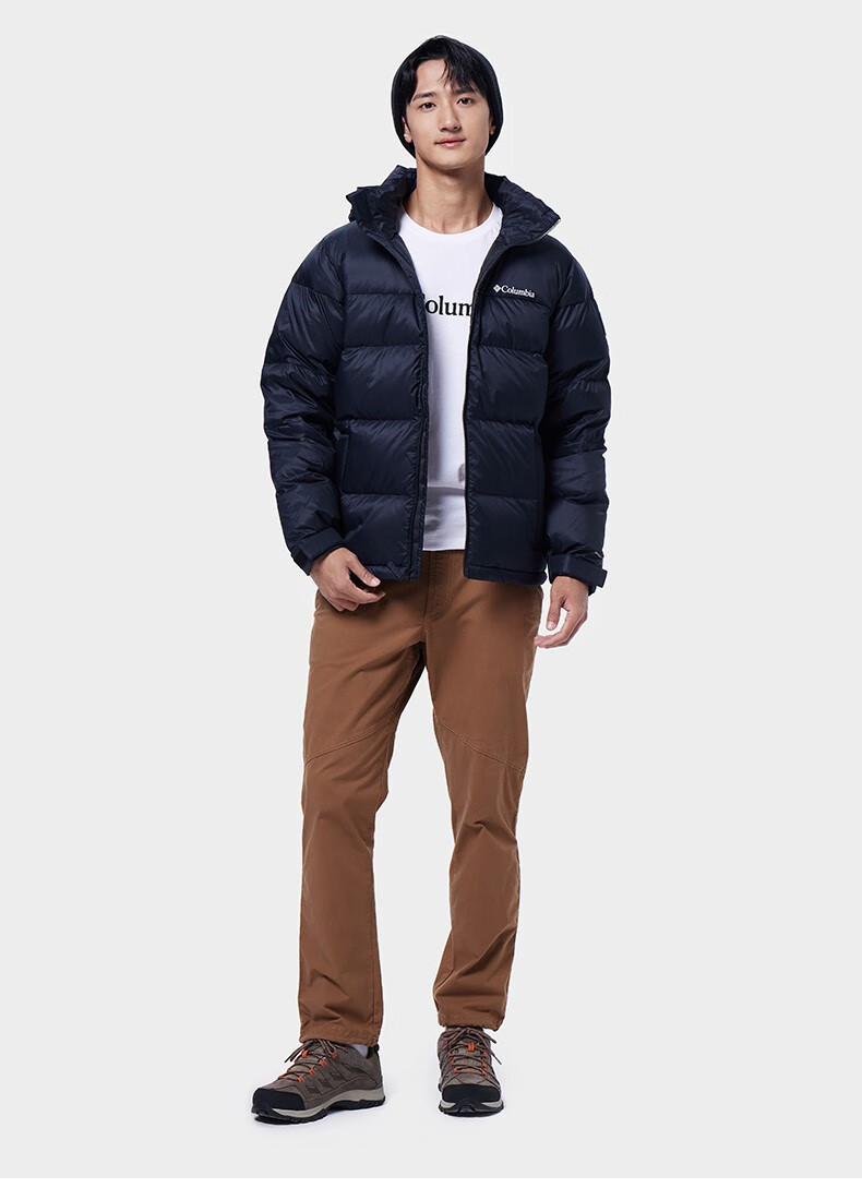哥伦比亚户外22秋冬新品男金点热能鹅绒700蓬保暖羽绒外套we6252 012