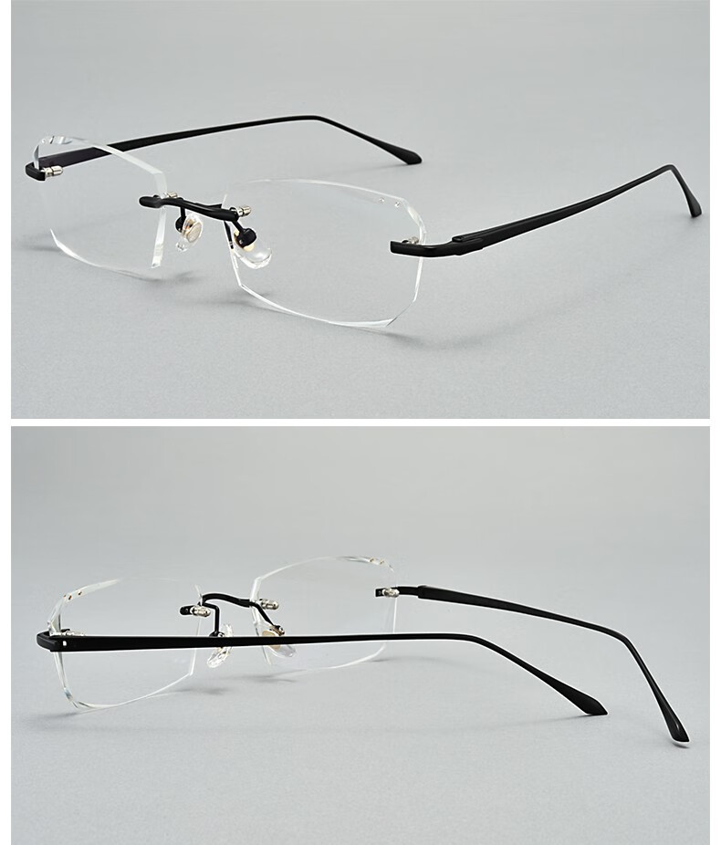 舒适防蓝光眼镜框可配有度数变色潮 镜框 无色镜片【备注度数/颜色】