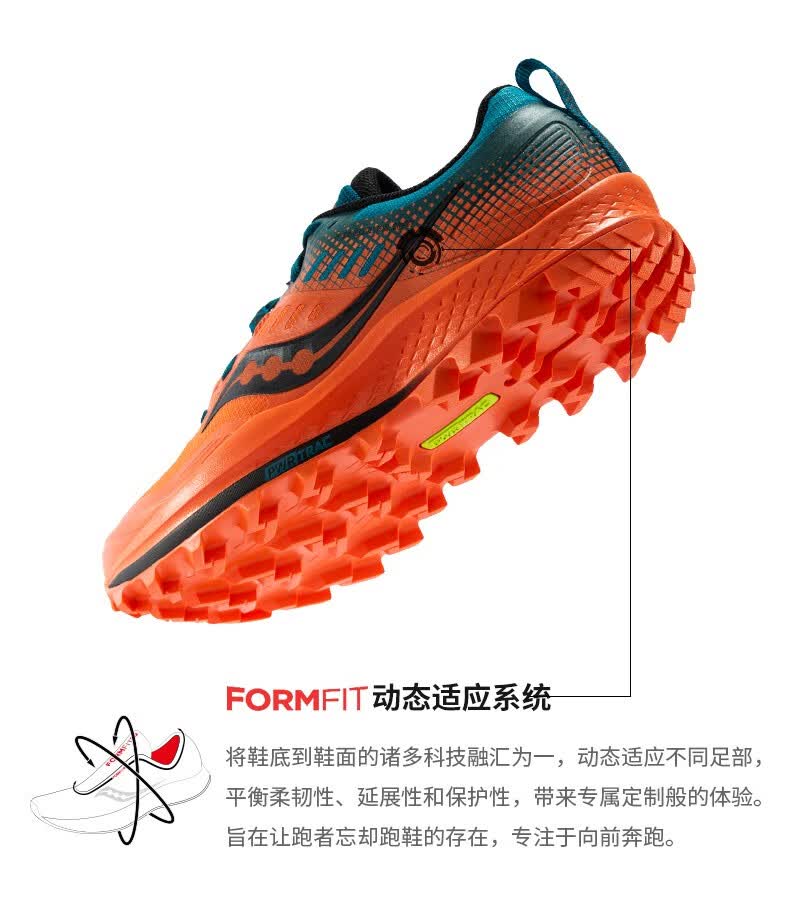 saucony索康尼peregrine游隼10男女款缓震越野跑步鞋户外跑山鞋运动鞋