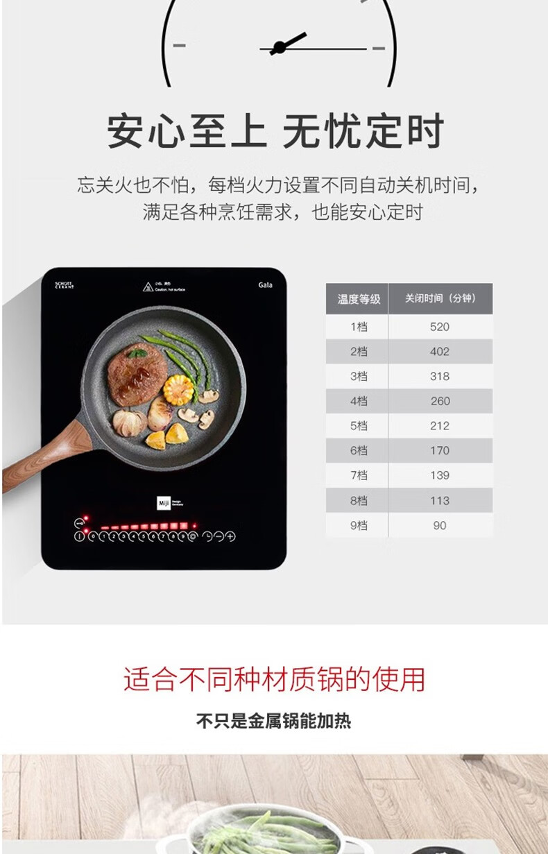旗舰店线下同款德国米技miji电陶炉家用电磁炉触控式台嵌两用茶炉米技