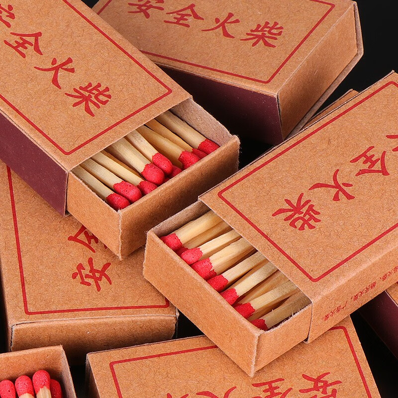 zp户外烟具火柴老式复古怀旧洋火柴盒火柴梗民用火柴棍创意艺术火柴棒