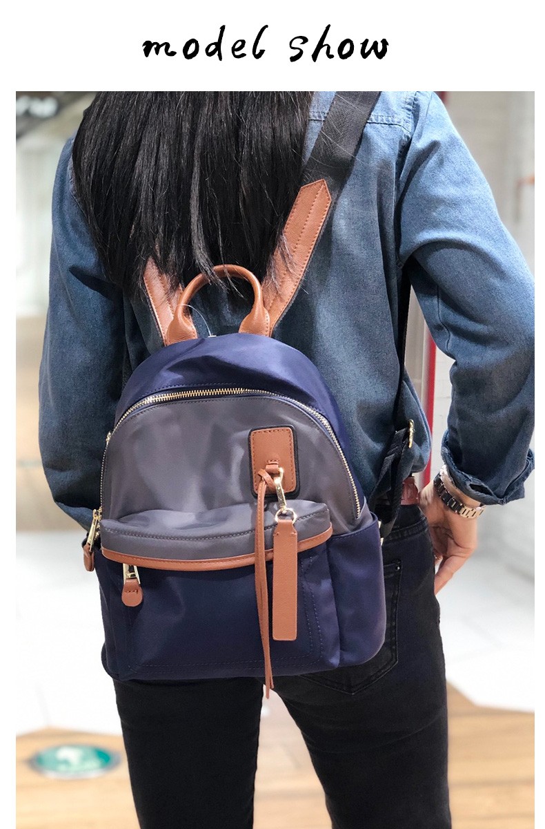 钢琴师双肩包女2021新款高级感小众百搭时尚撞色牛津布小背包女士户外