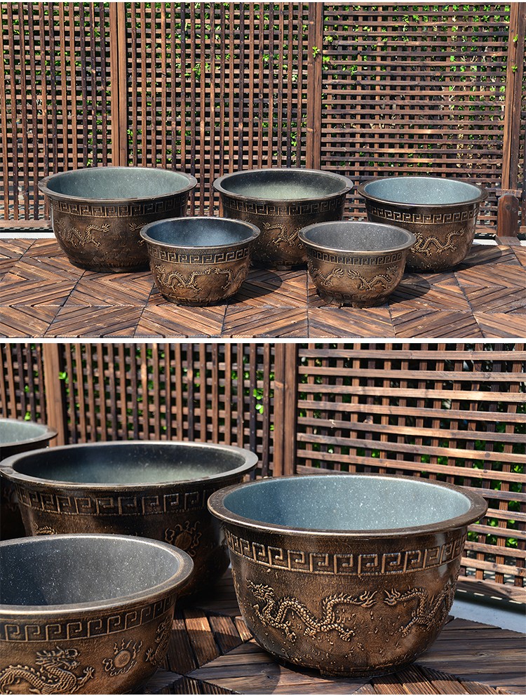 晶琳塑料大号花盆铝塑花盆户外庭院阳台睡莲荷花养鱼缸可种铁树果树