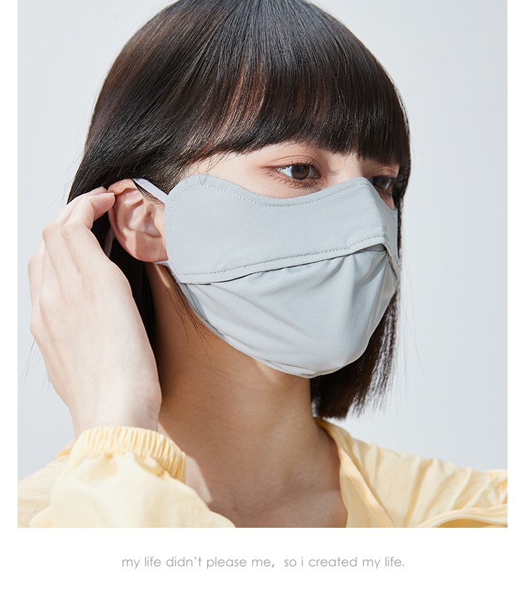 雾敦堡冰丝防晒口罩女夏季防晒面罩护眼角户外防紫外线遮阳全脸面纱薄