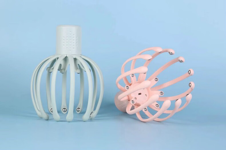 伊冉香约 头部按摩爪电动头部按摩器八爪鱼抓挠按头按摩器 粉红色