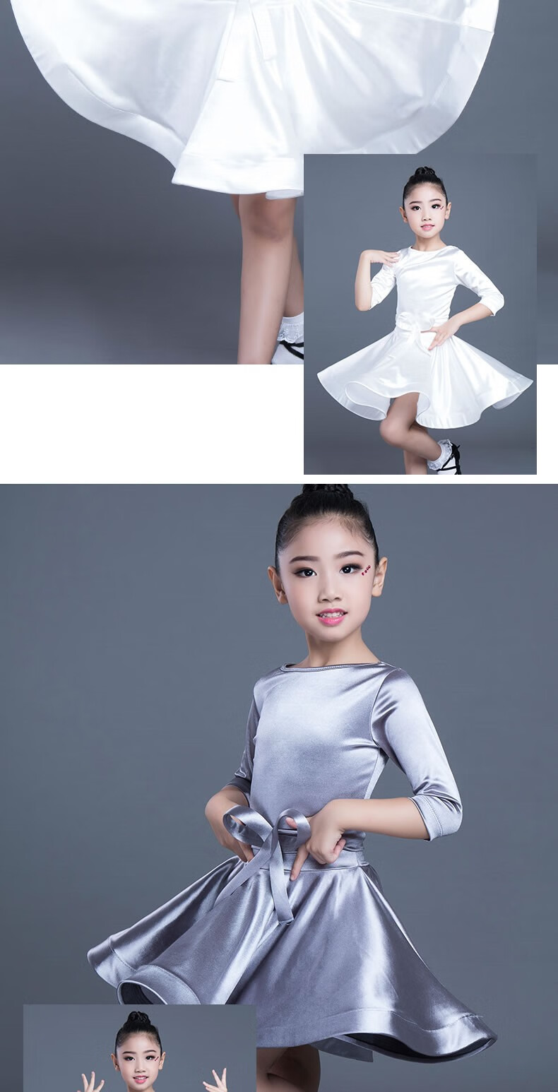 马樱红雨 少儿拉丁舞服装儿童女孩比赛规定服女童演出表演考级练功舞