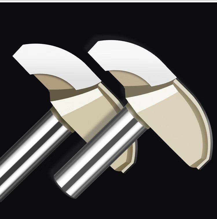 雅登月牙刀雕刻机门芯板刀造型刀具半圆弧修边刀电木铣花边刀12314