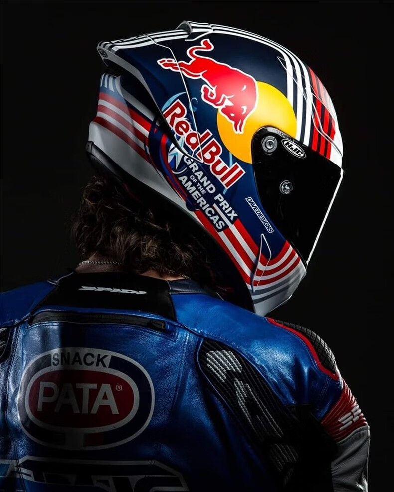 【红牛限定】hjc碳纤维全盔rpha1头盔red bull版花头盔奥斯丁赛盔 pol