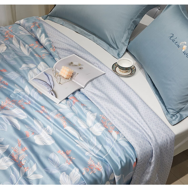 博洋家纺天丝夏凉被夏季空调被薄款夏被夏天可水洗冰丝薄被100莱赛尔