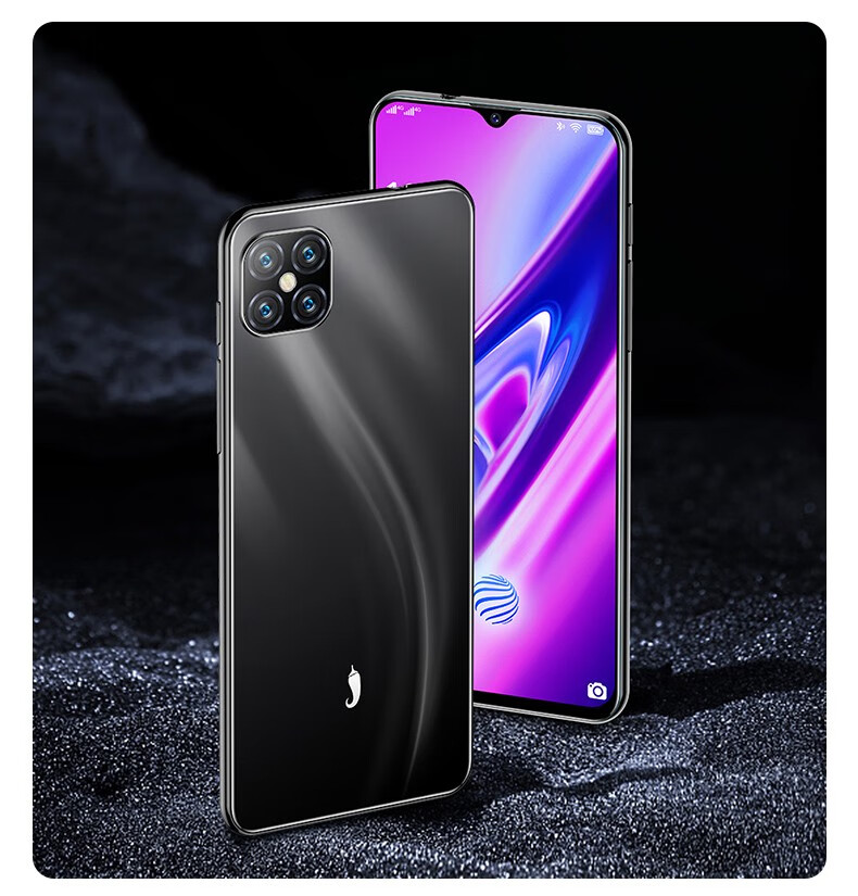 小辣椒x12pro智能手机渐变玻璃八核65英寸水滴全面屏游戏全网通4g老人