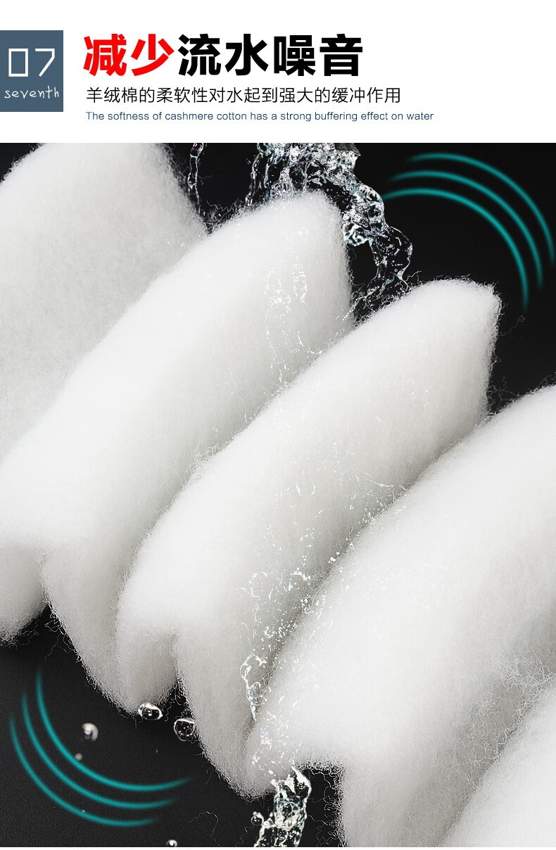 伊罕eheim羊毛绒羊绒棉过滤 棉1l/2l盒装伊罕过滤桶过滤棉鱼缸水族箱