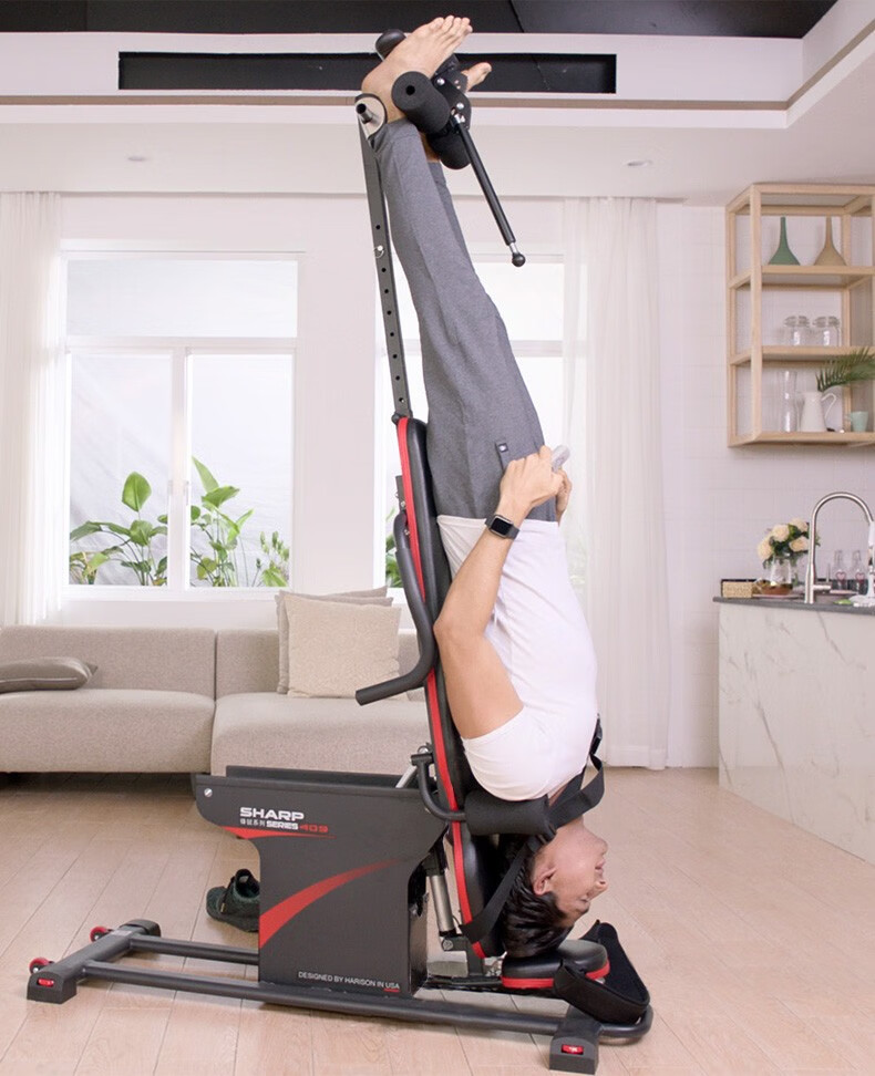 家用人体拉伸腿部颈椎腰椎间盘突出全自动牵引床多功能长高倒挂倒吊