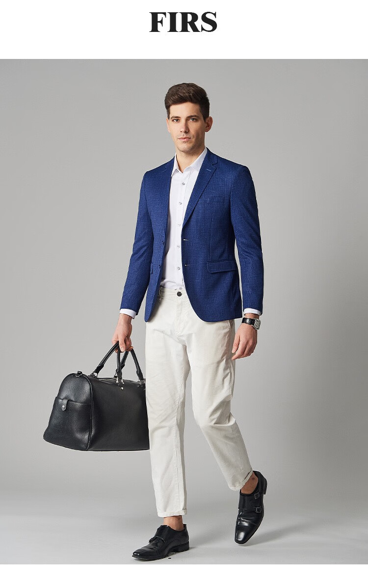 杉杉firs西服男挺括版型轻奢暗纹立体剪裁春夏季男士西服上衣正装商务
