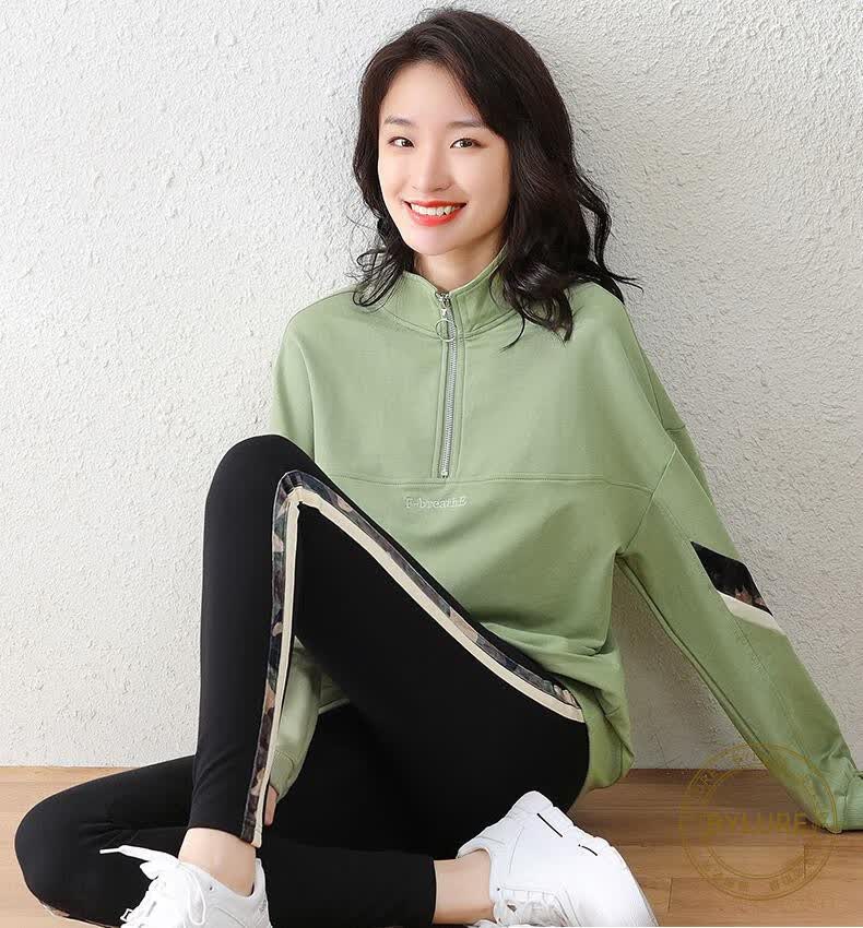 bylure品牌立领休闲装大码卫衣两件套2020新款潮流秋装运动服套装女
