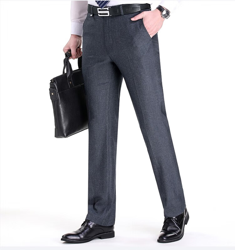 香港老爷车西裤男中年 春夏薄款宽松大码中老年西裤男爸爸装高档大牌