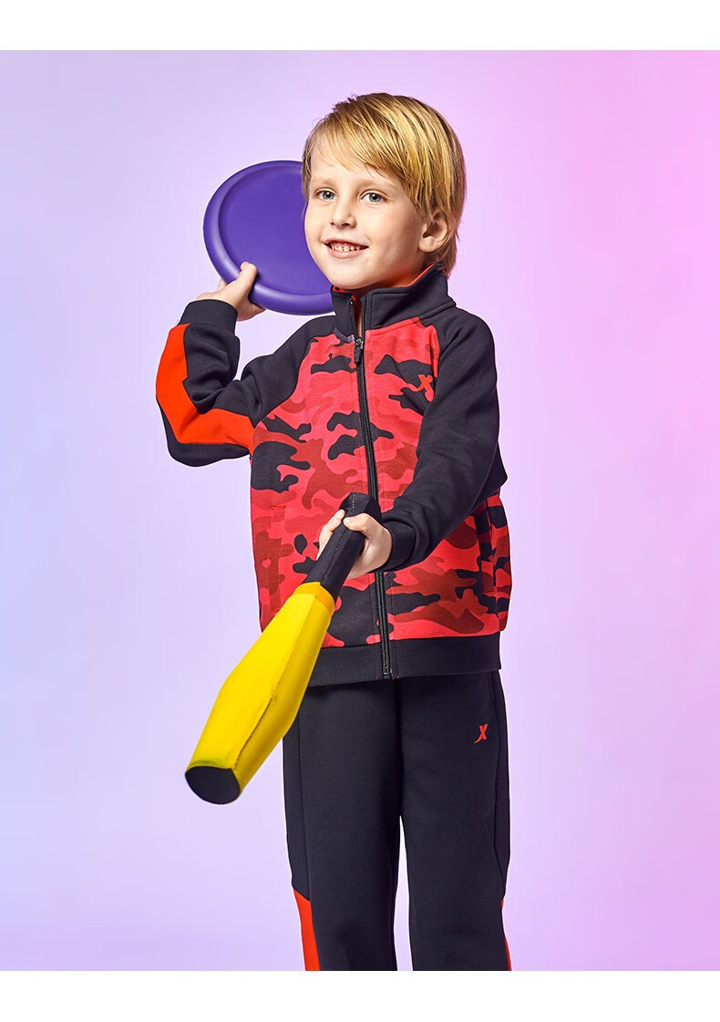 【特步官方旗舰】特步儿童装男童女童套装春季秋季新款长袖针织套装