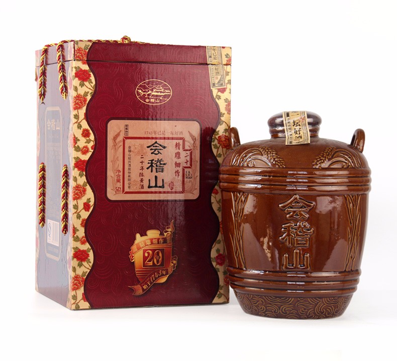 会稽山绍兴黄酒二十年陈全甜型香雪糯米花雕酒10斤坛装礼盒